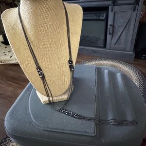 Elegant Black Beaded Necklace